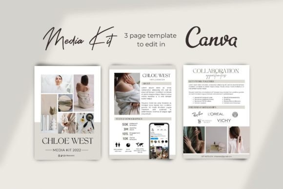 Download Content Creator Media Kit Canva Template - Premium Resources