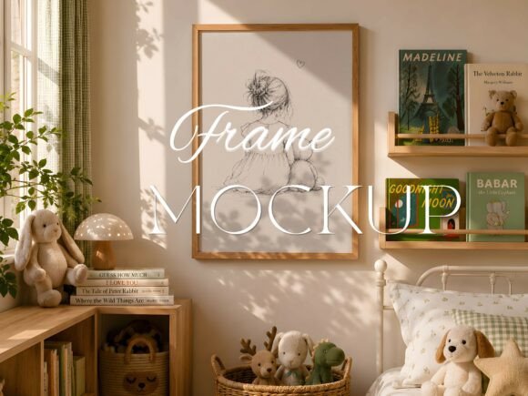 Download Cozy Kids Bedroom Poster Mockup - Premium Resources