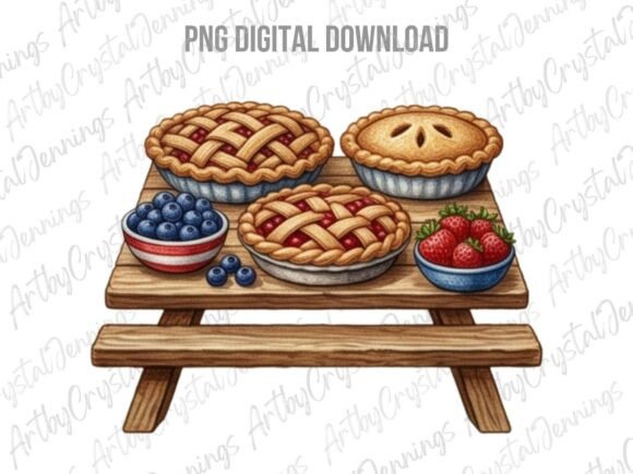 Download Patriotic Picnic Pie Clipart PNG - Premium Resources