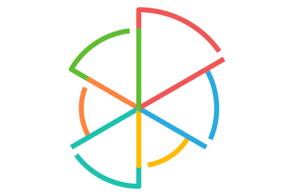 Download Pie Chart Color Line Template. Infograph - Pie Collection