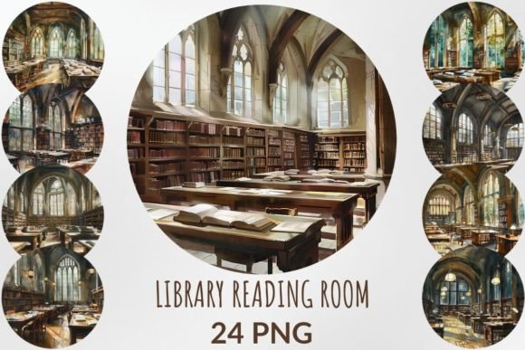 Download Library Reading Room Sublimation Bundle - Premium Resources